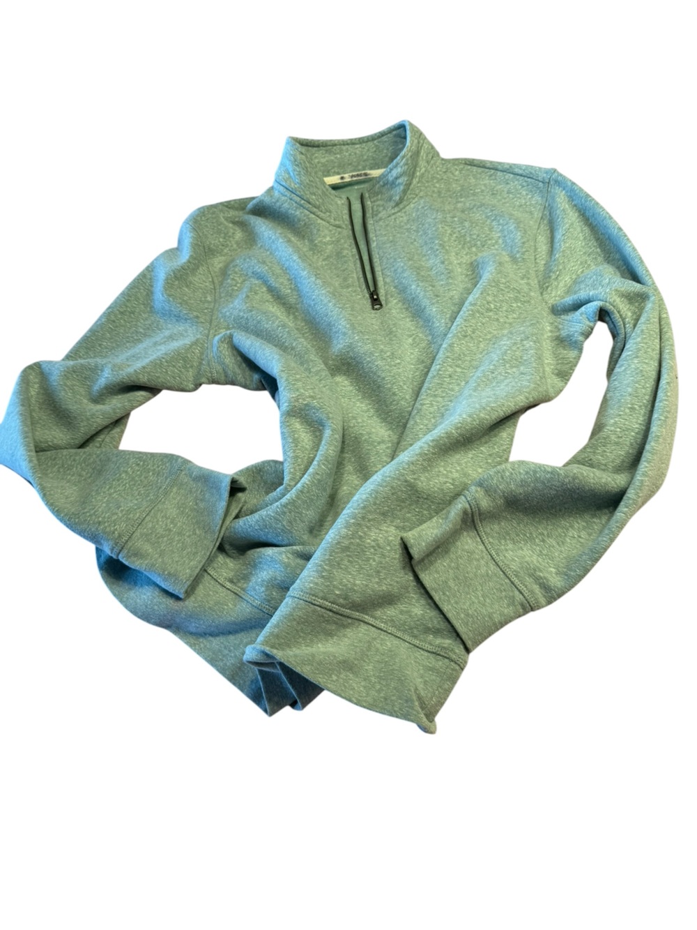Sonoma Men's Goods for Life Light Green Heather Quarter-Zip Pullover. Large